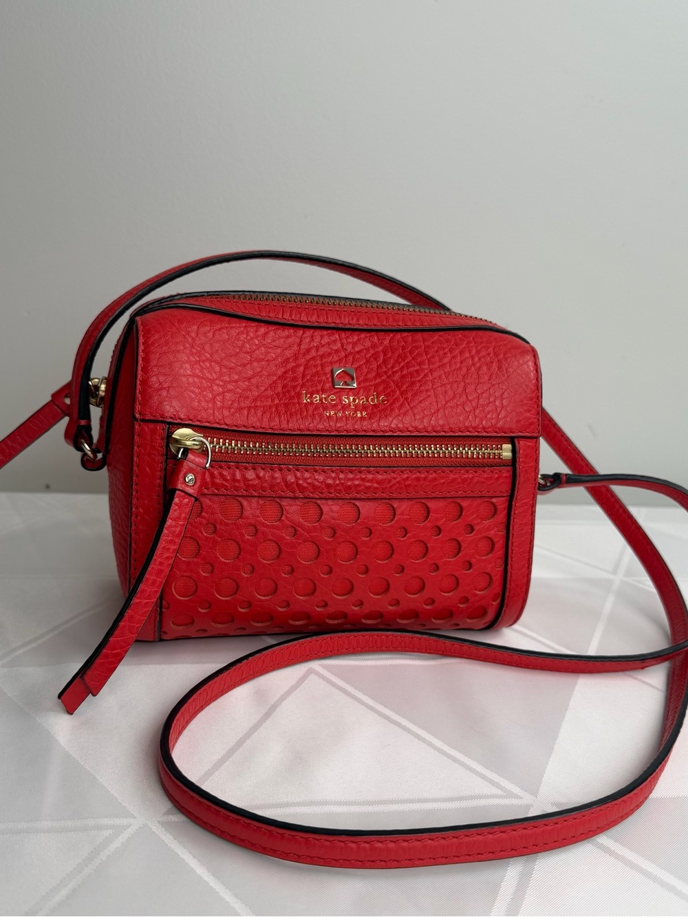 Kate Spade Perri Lane Bubble Crossbody Bag Empire Red NWOT